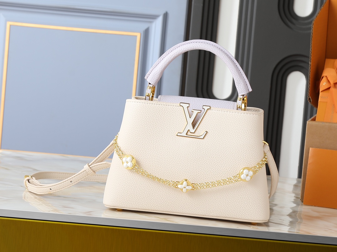 Louis Vuitton LV Classic Handbag Premium Canvas Model M27022 Gold Hardware Travel Ready Fashion Bag